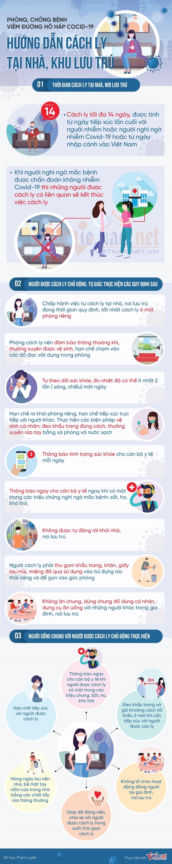 Những điều cần tuân thủ khi cách ly tại nhà