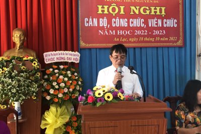 Trường THCS NGUYỄN DU tổ chức Hội Nghị Cán Bộ, Công Chức, Viên Chức Năm học 2022-2023